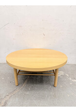 Ikea Listerby Round Wooden Coffee Table with Extra Storage