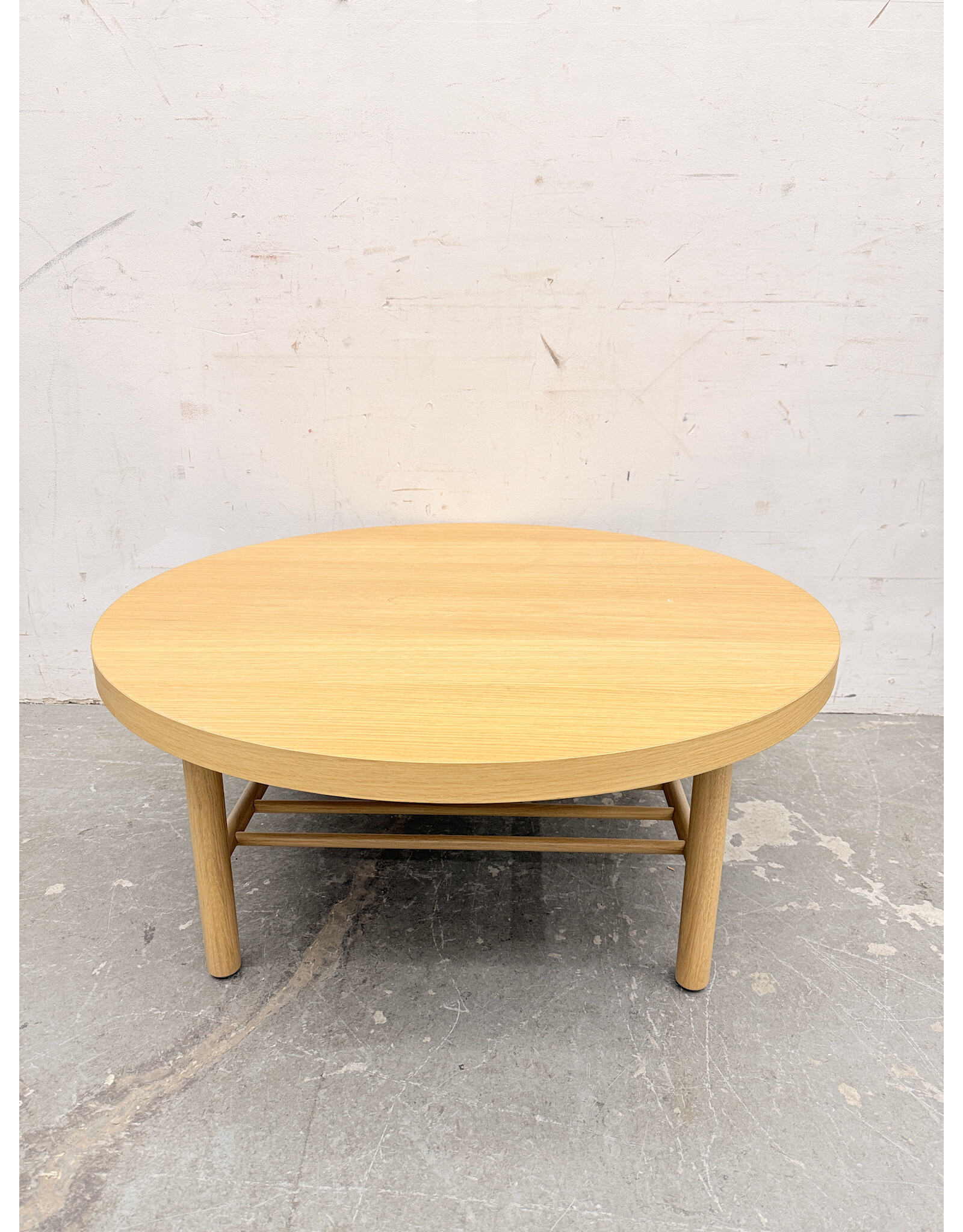 Ikea Listerby Round Wooden Coffee Table with Extra Storage