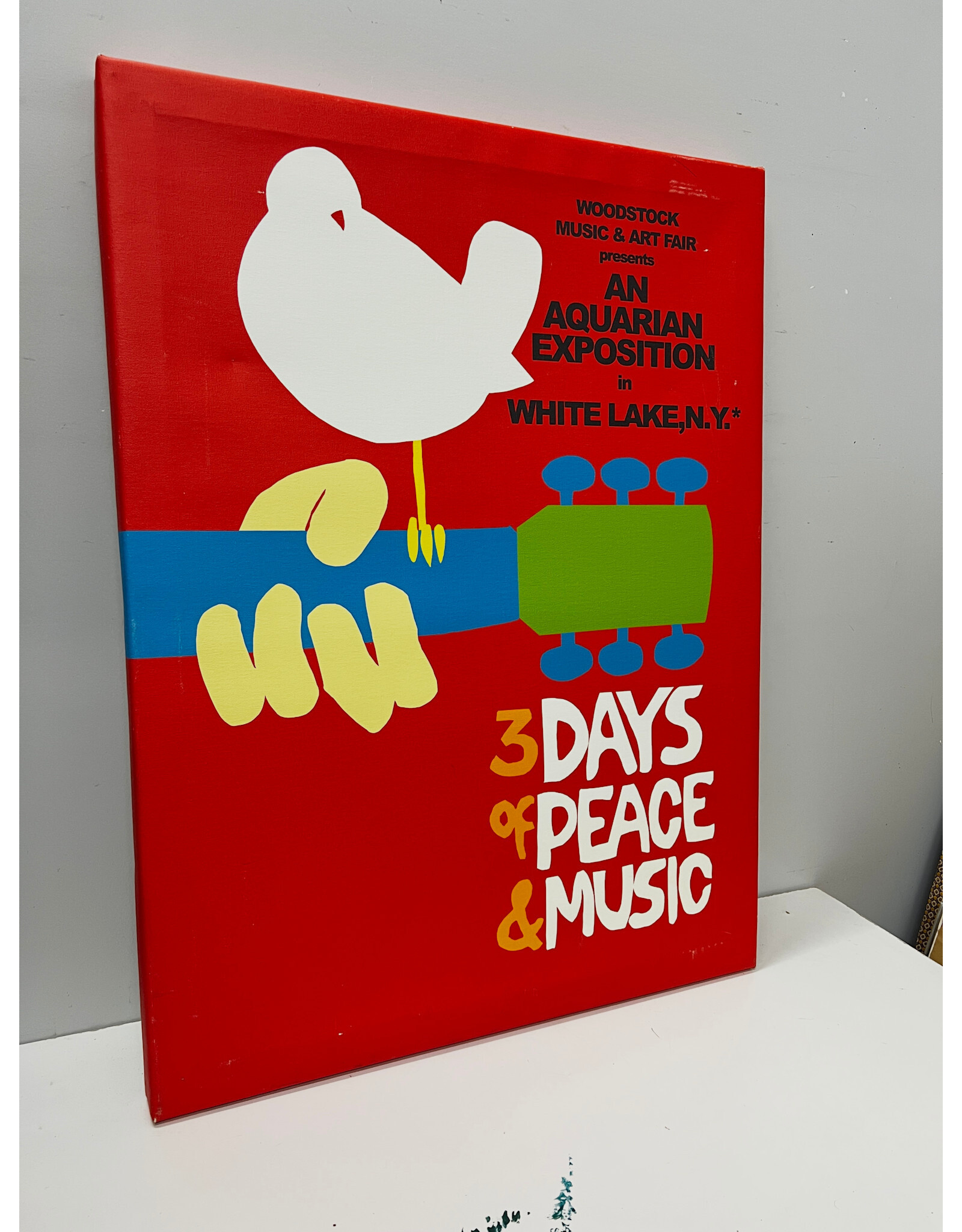 Woodstock print on canvas