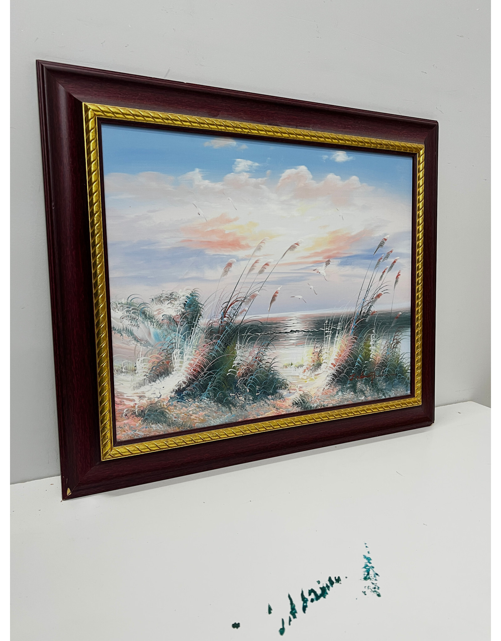In The Morning, framed painting on canvas, signed lower right