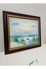 Oceanside View, framed painting on canvas, signed Taylor