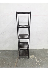 Wooden Slatted 5-tier Storage Shelf