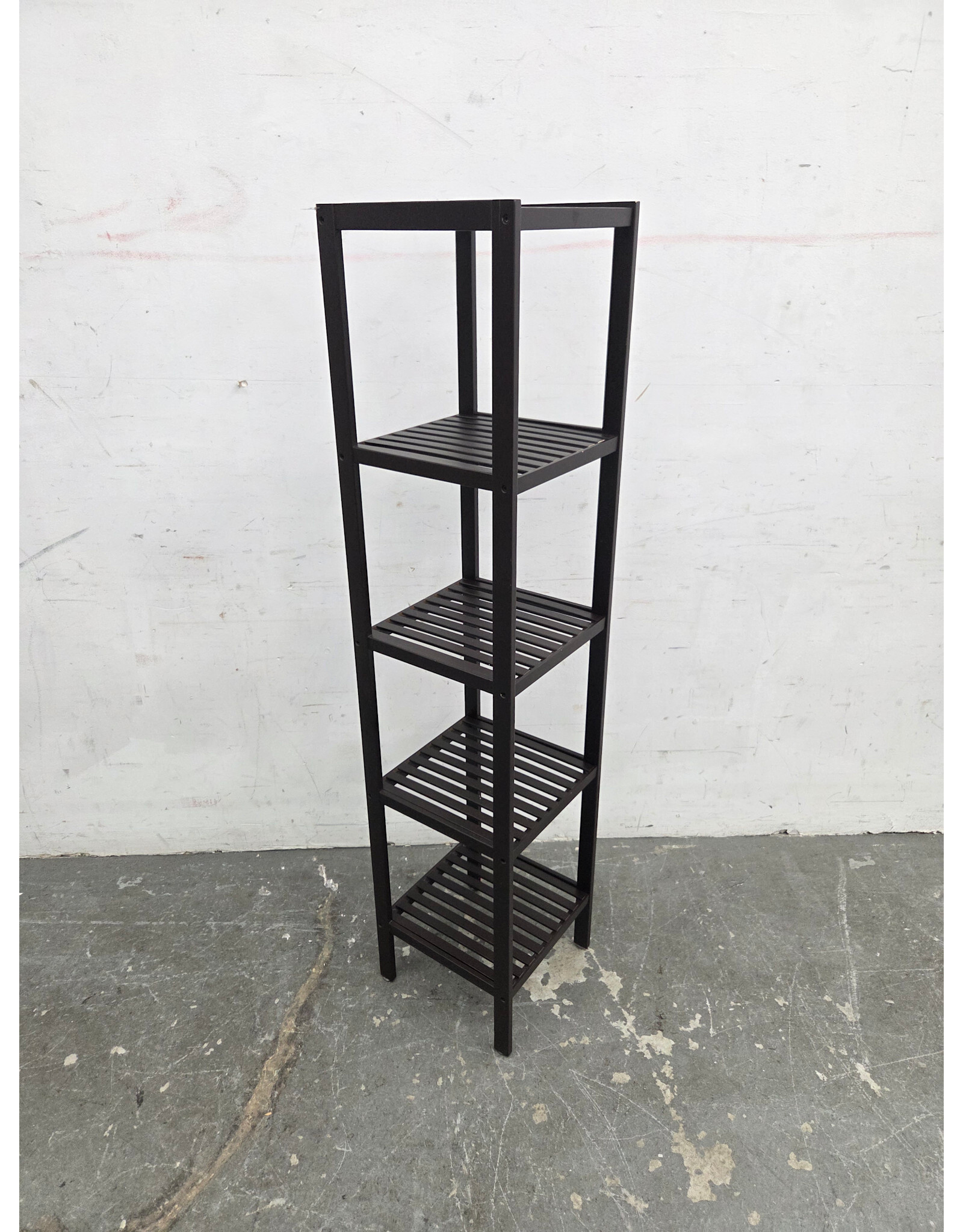 Wooden Slatted 5-tier Storage Shelf