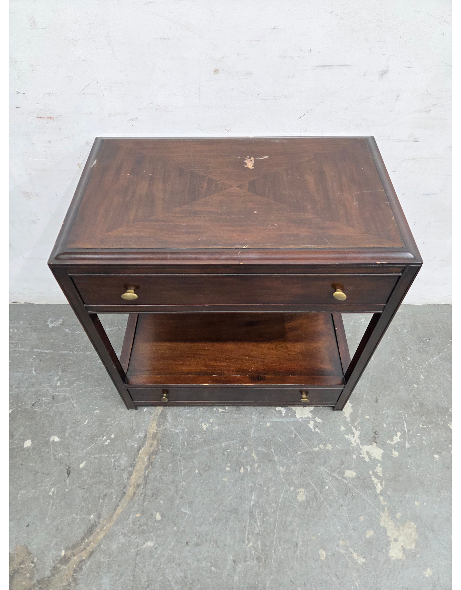 Restoration Hardware Wooden 2-tier Nightstand