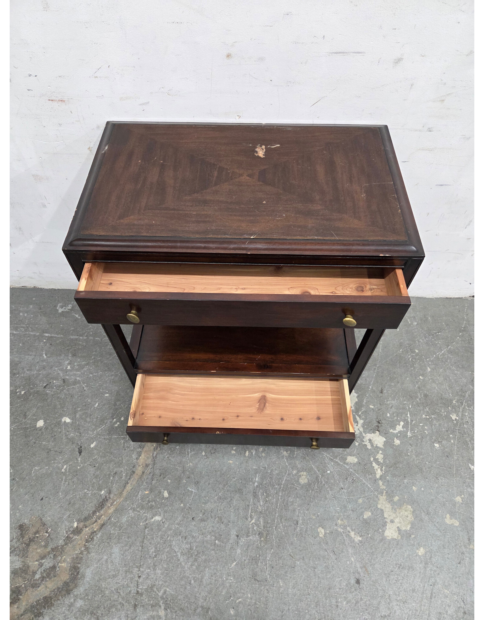 Restoration Hardware Wooden 2-tier Nightstand