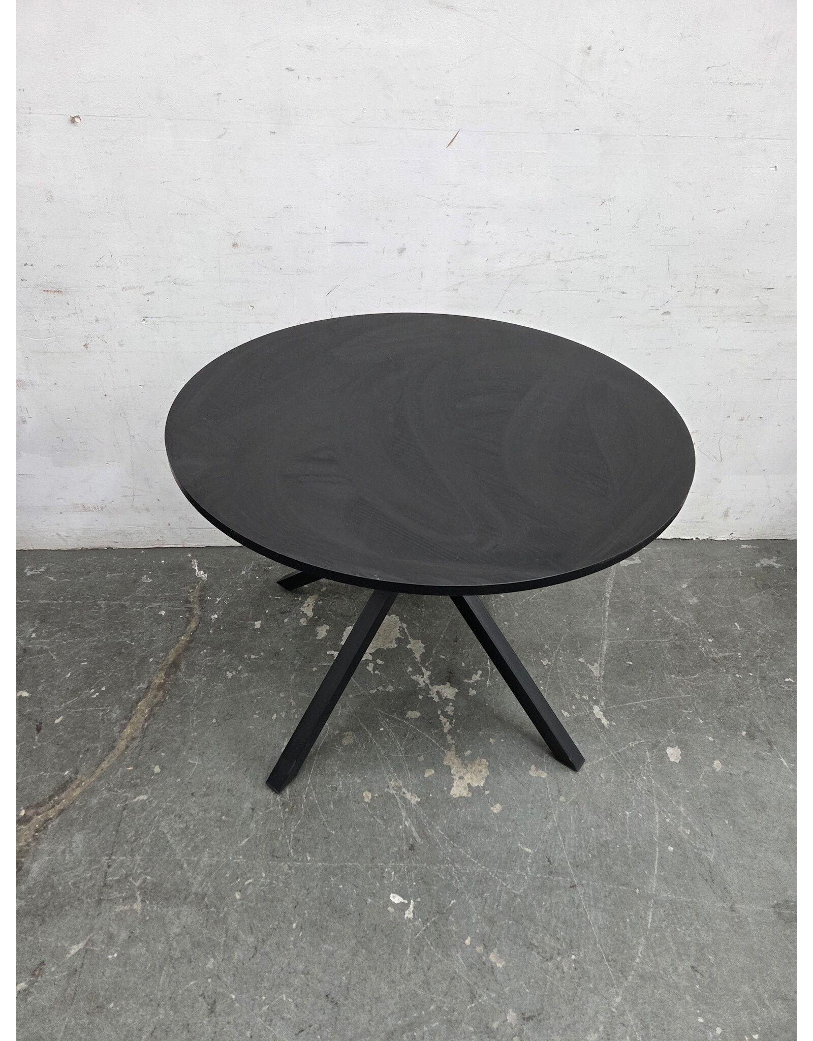 Black Wooden Circular Dining Table