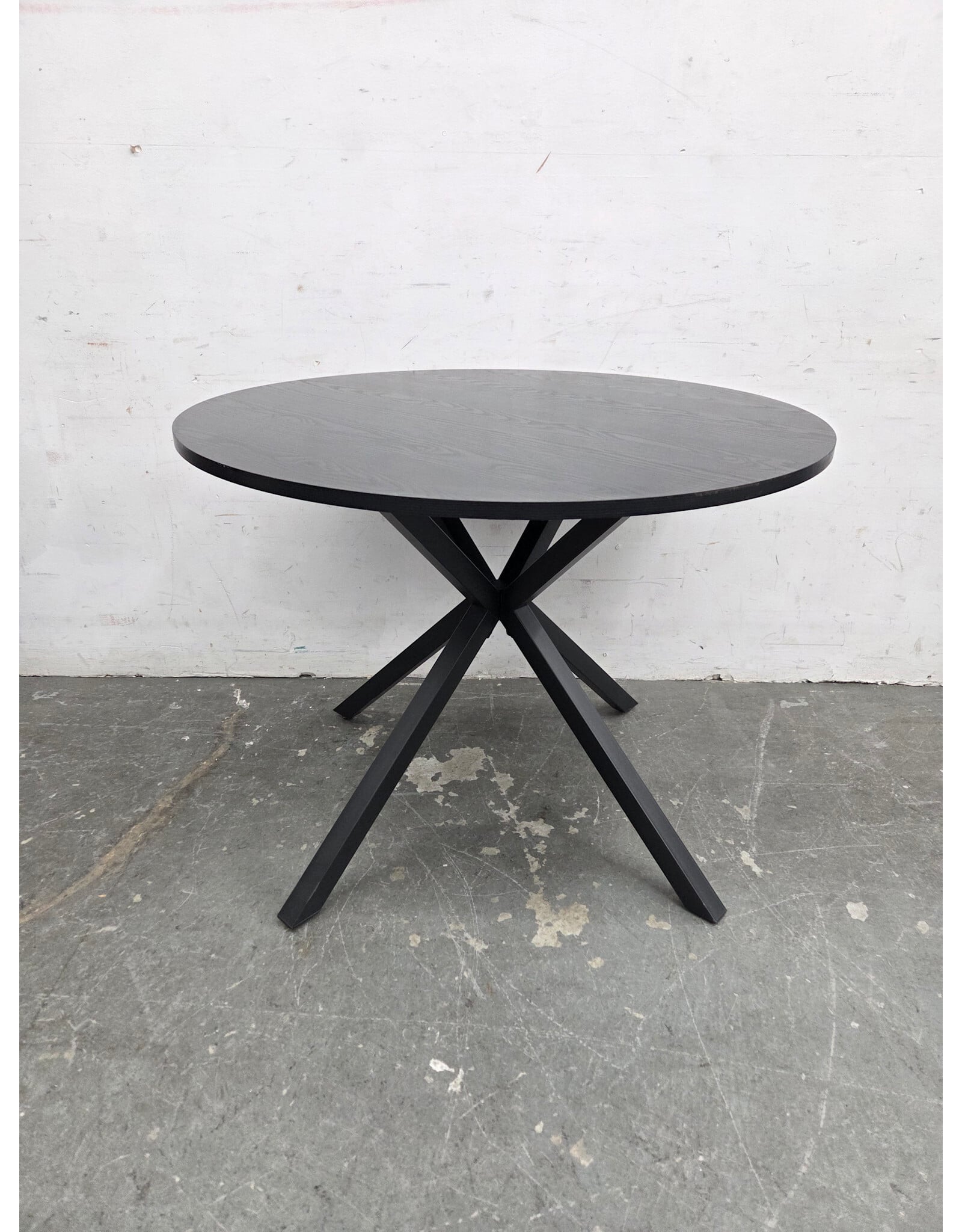 Black Wooden Circular Dining Table
