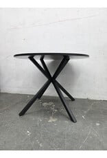 Black Wooden Circular Dining Table