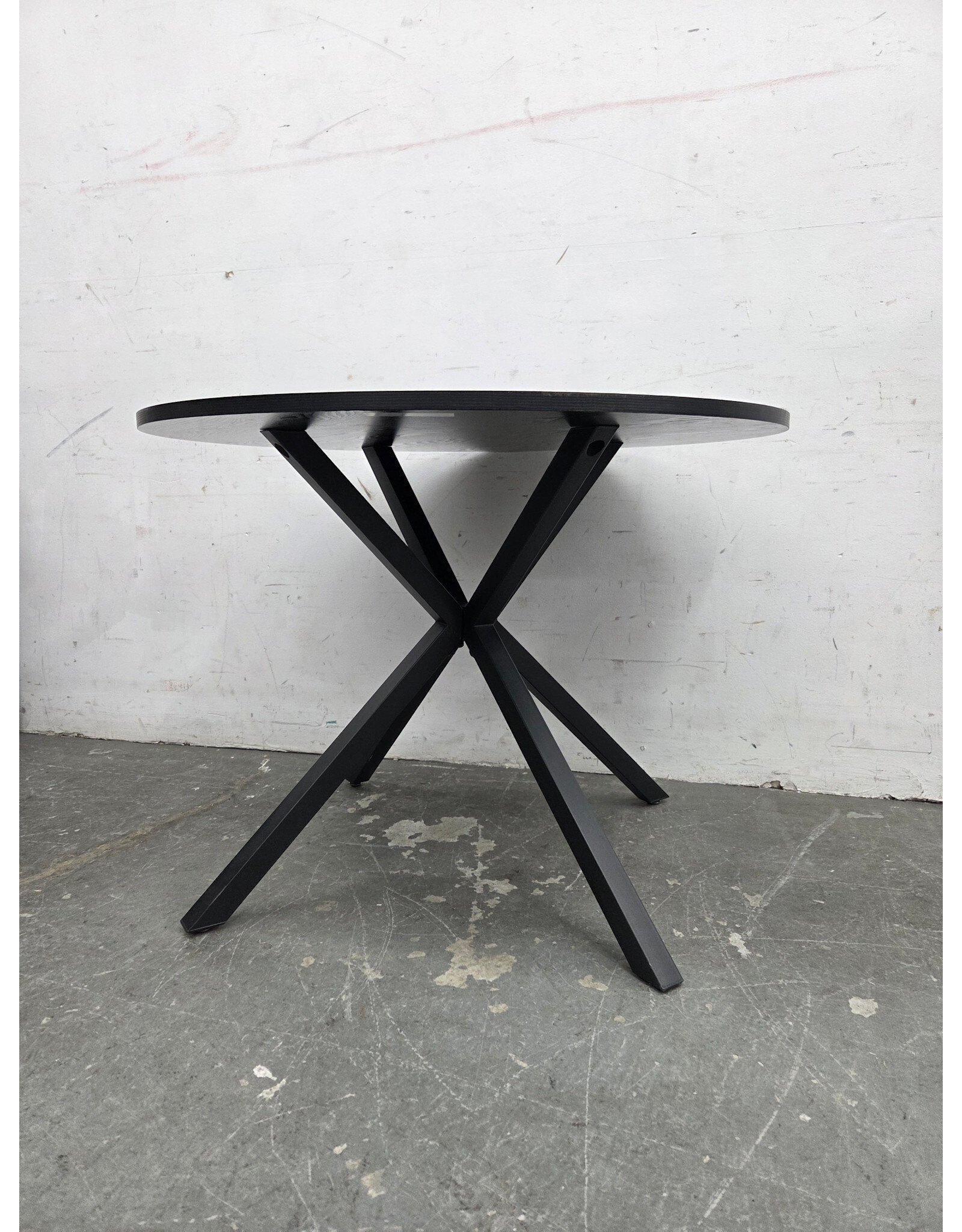 Black Wooden Circular Dining Table