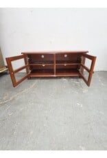 Brown Wood TV Stand & Media Cabinet