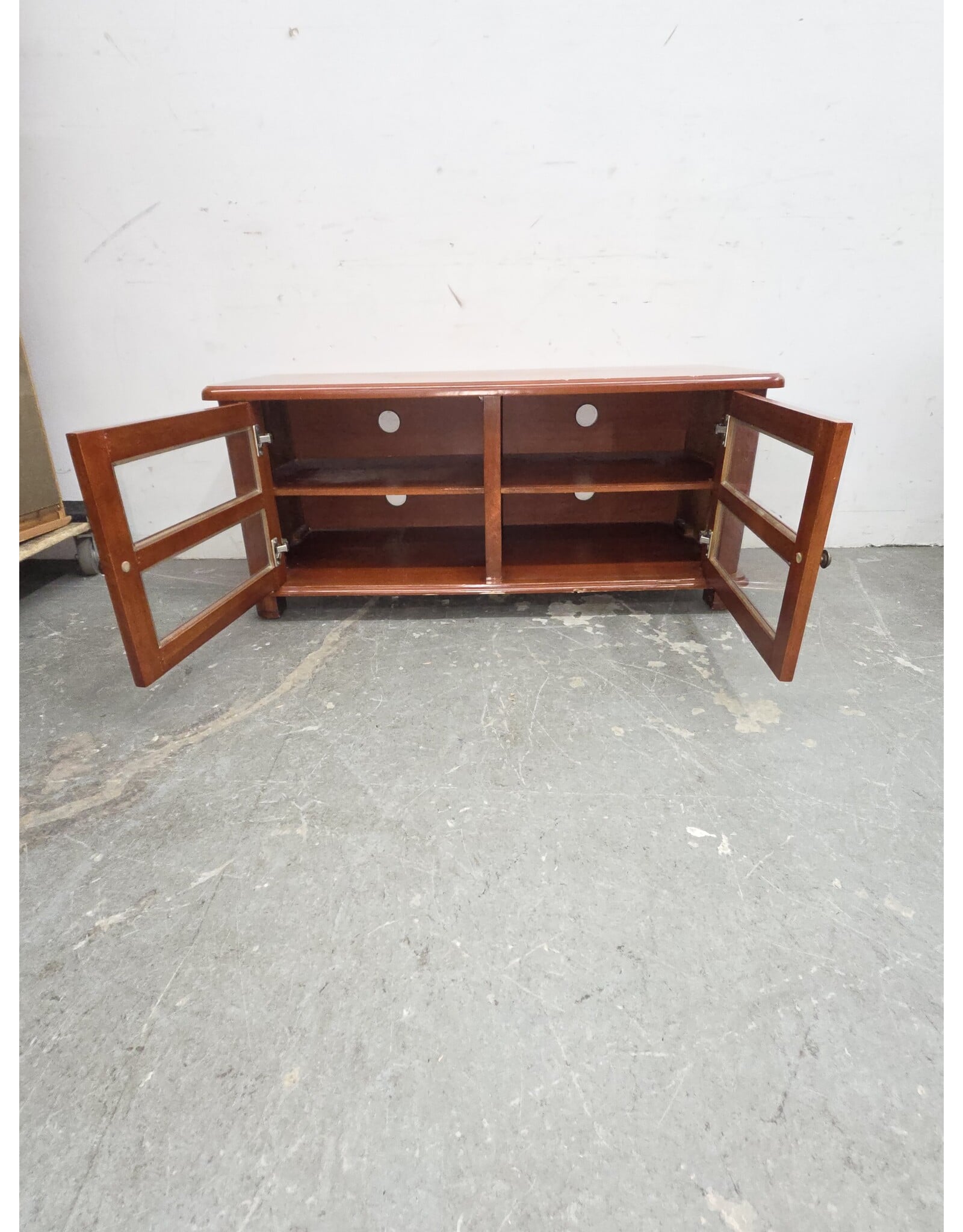 Brown Wood TV Stand & Media Cabinet