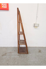 Tall Narrow Wooden Open-Shelf Bookcase With Five-Tier Modular
