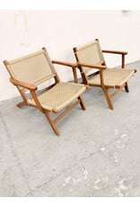 Calava Teak Wood & Rattan Outdoor Lounge Chair by SohoConcept