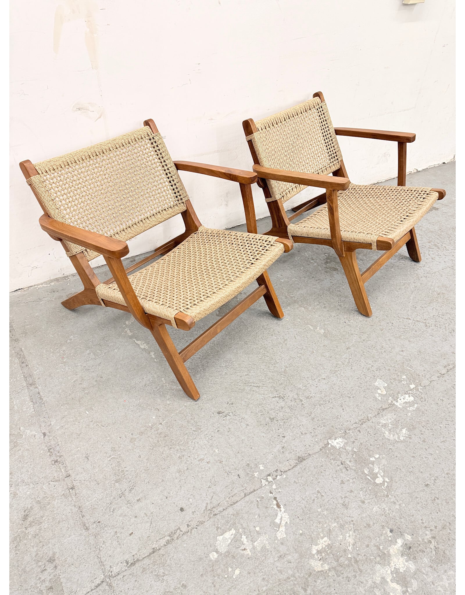 Calava Teak Wood & Rattan Outdoor Lounge Chair by SohoConcept