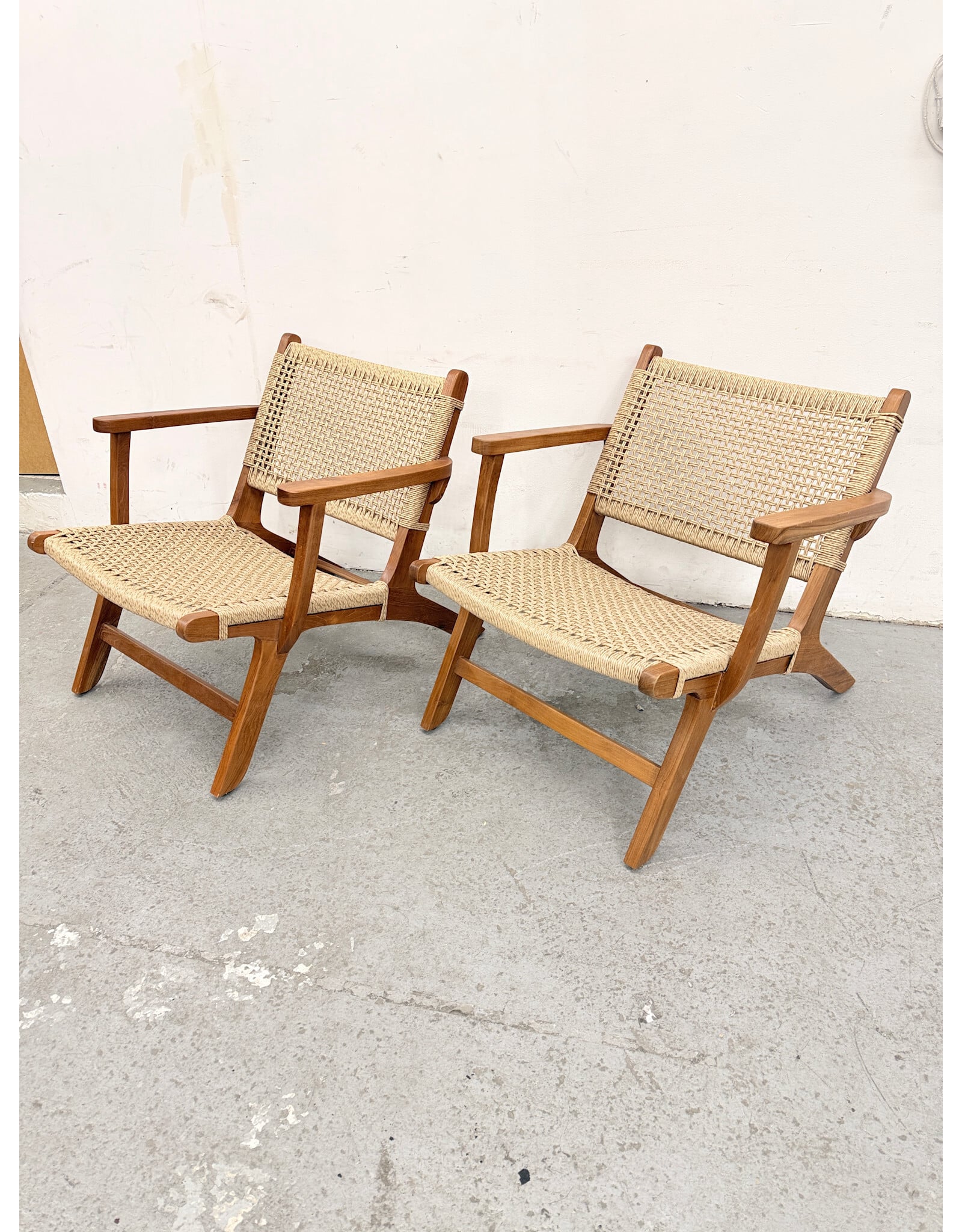 Calava Teak Wood & Rattan Outdoor Lounge Chair by SohoConcept
