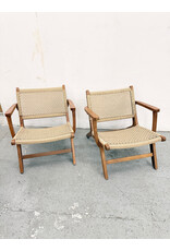 Calava Teak Wood & Rattan Outdoor Lounge Chair by SohoConcept