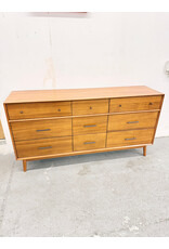 Mid-Century Modern Style Wooden 9-Drawer Dresser