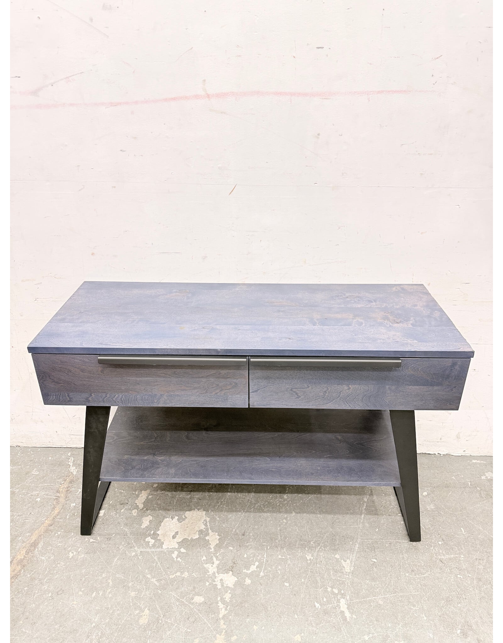 Rectangular Blue Buffet, Wood & Metal