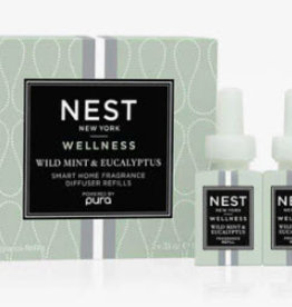 NEST FRAGRANCES WILD MINT & EUCALYPTUS REFILL DUO FOR PURA SMART HOME FRAGRANCE DIFFUSER