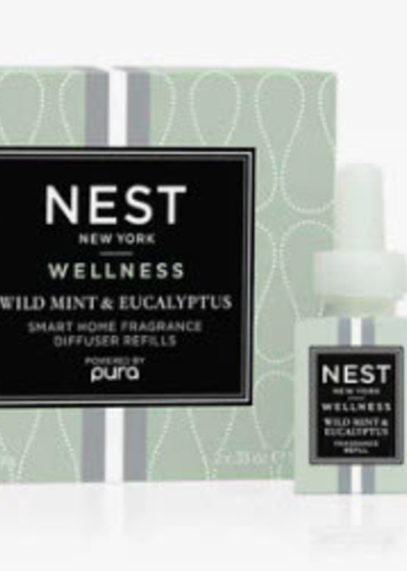 NEST FRAGRANCES WILD MINT & EUCALYPTUS REFILL DUO FOR PURA SMART HOME FRAGRANCE DIFFUSER