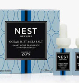 NEST FRAGRANCES OCEAN MIST & SEA SALT REFILL DUO FOR PURA SMART HOME FRAGRANCE DIFFUSER