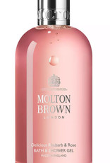 MOLTON BROWN DELICIOUS RHUBARB & ROSE BATH & SHOWER GEL 10 FL OZ