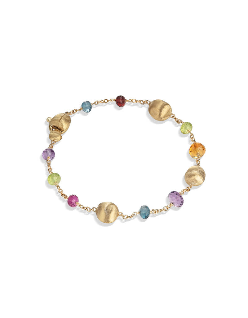 MARCO BICEGO Africa Collection 18K Yellow Gold Mixed Gemstone Single Strand Bracelet