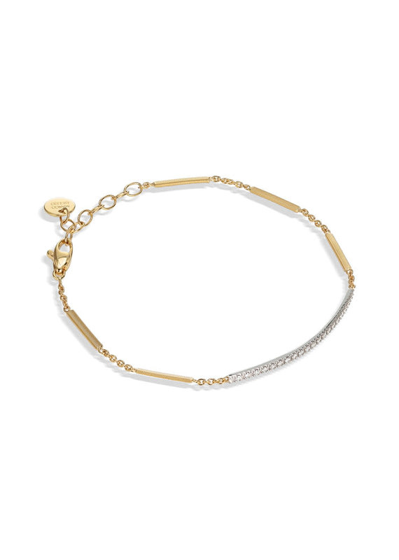 Marco Bicego Goa Collection 18K Yellow Gold Pave Diamond Bar Bracelet