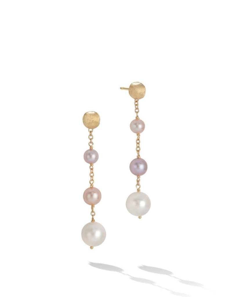 MARCO BICEGO Africa Pearl Collection 18K Yellow Gold and Pearl Drop Earrings