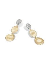 MARCO BICEGO Lunaria Collection 18K Yellow Gold and Diamond Petite Triple Drop Earrings