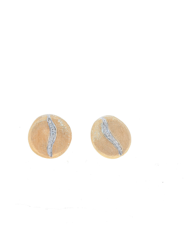 Marco Bicego Jaipur Collection 18K Yellow Gold and Diamond Accent Small Stud Earrings