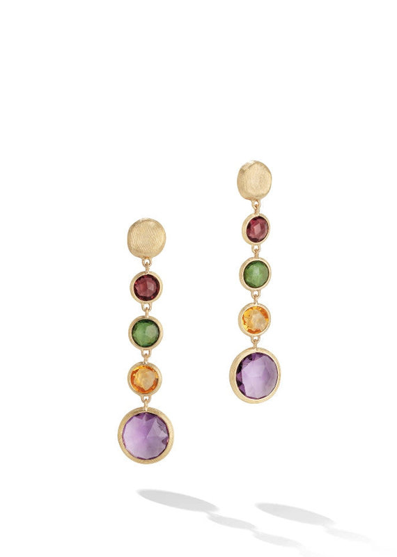 Marco Bicego Jaipur Color Collection 18K Yellow Gold Mixed Gemstone Drop Earrings