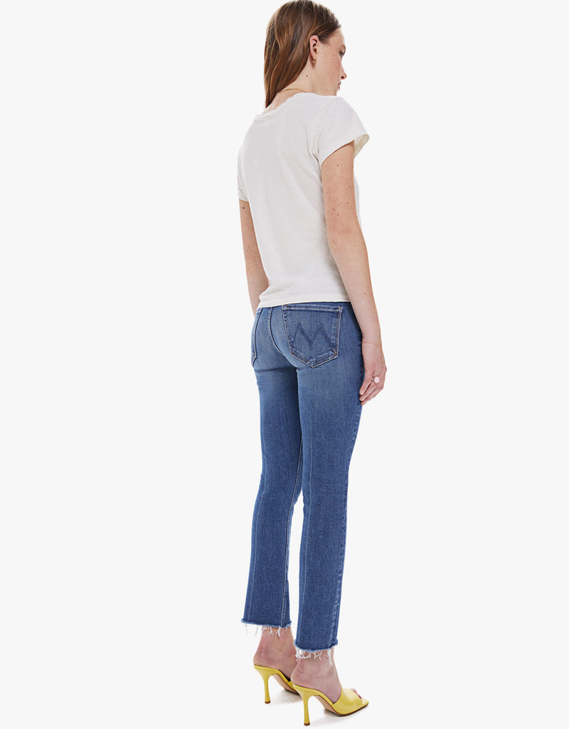 MOTHER THE MID RISE DAZZLER ANKLE FRAY JEAN