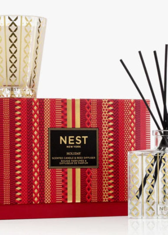 NEST FRAGRANCES HOLIDAY CLASSIC CANDLE & DIFFUSER SET