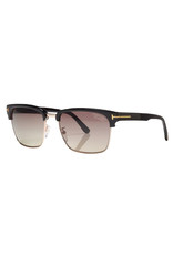 Tom Ford FT0367 River Plastic Sunglasses, 02b - Matte Black / Gradient Smoke