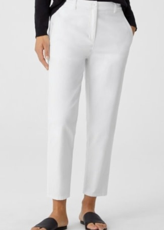 EILEEN FISHER COTTON HEMP STRETCH TAPERED PANT