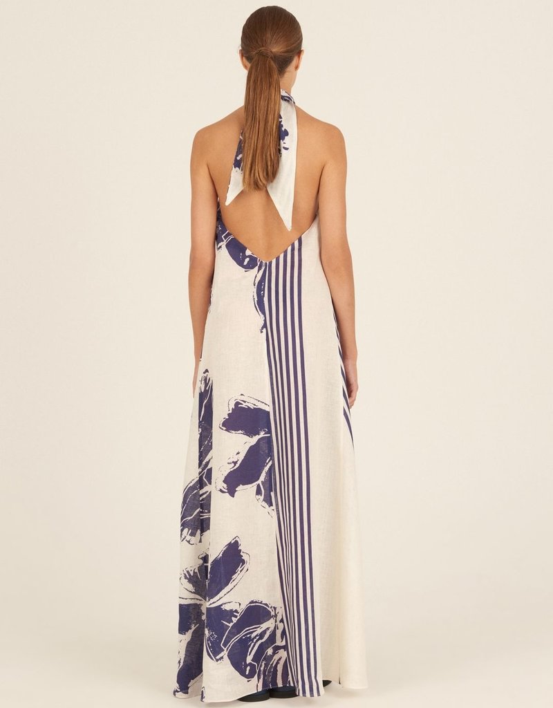 SILVIA TCHERASSI Florence Tunic Azure Floral Stripes Dress