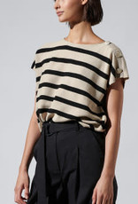 LUISA CERANO STRIPED TOP WITH BUTTONS SWEATER