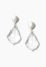 CHAN LUU Silver Crystal Illusion Earrings