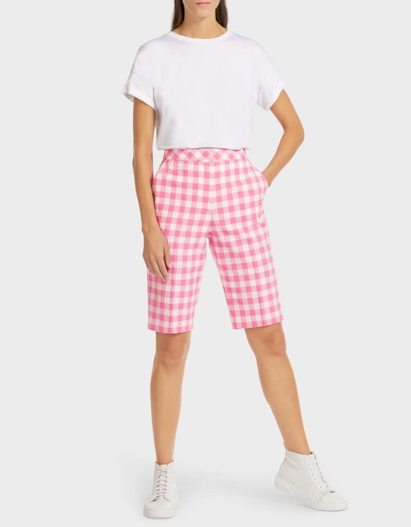 MARC CAIN Bright Pink Gingham Shorts - FINAL SALE