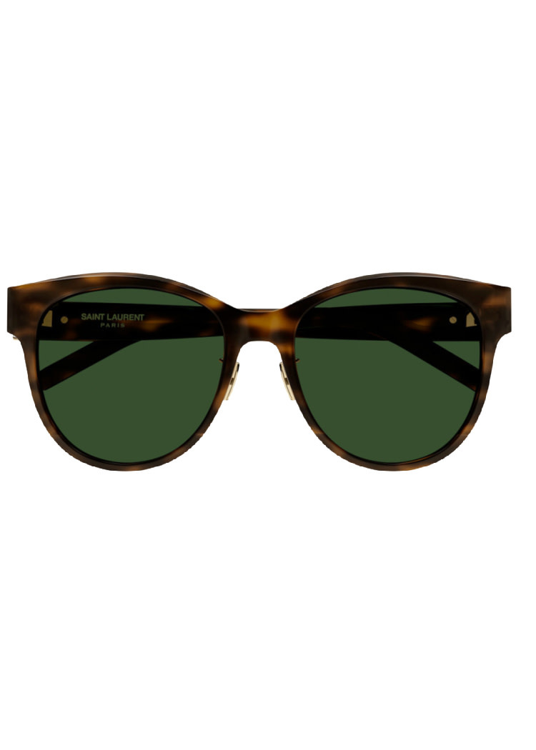 Saint Laurent Cat Eye Ysl Havana Sunglasses in Green