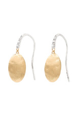 Marco Bicego Siviglia Grande 18K Yellow Gold and Diamond French Hook Earrings