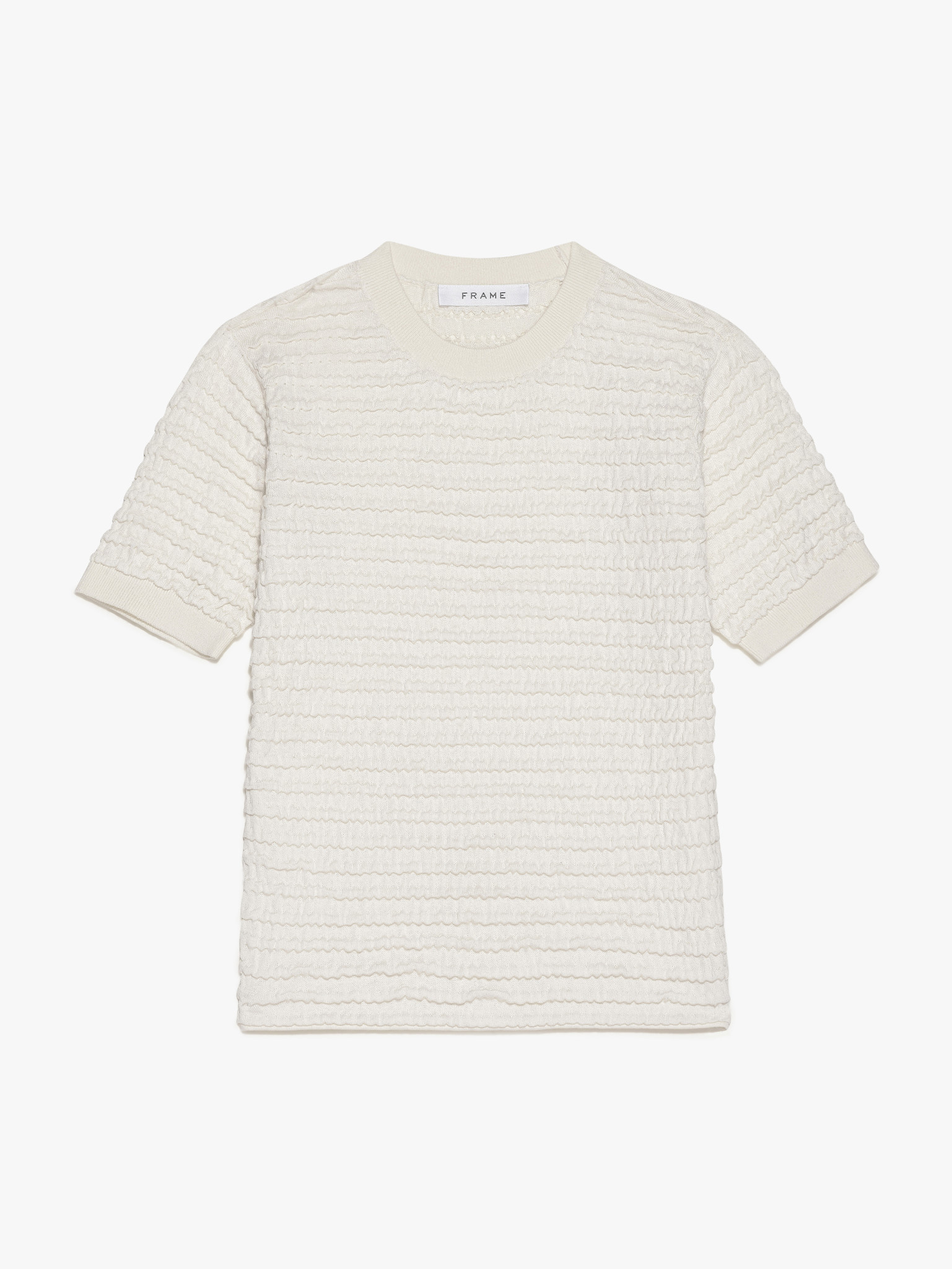 Frame Smocked Short Sleeve Sweater - Maison Weiss