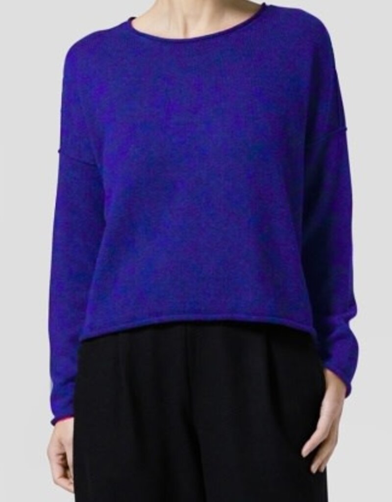 EILEEN FISHER Peruvian Cotton Crew Neck Boxy Sweater