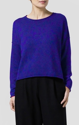 Eileen Fisher Peruvian Cotton Crew Neck Boxy Sweater - Maison