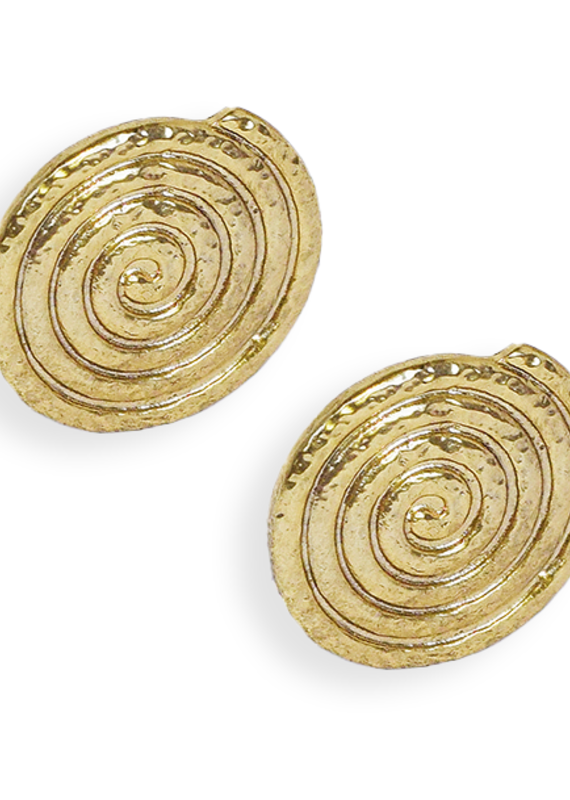 Spiral Coil Clip On Earrings