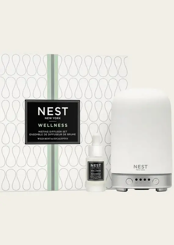 NEST FRAGRANCES WILD MINT & EUCALYPTUS MISTING DIFFUSER SET