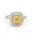 YELLOW DIAMOND HALO RING