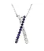 SAPPHIRE & DIAMOND X PENDANT