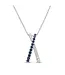 SAPPHIRE & DIAMOND X PENDANT